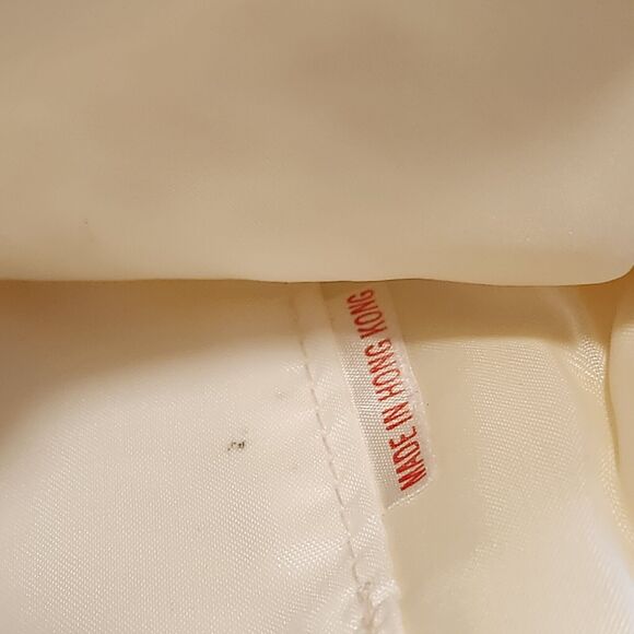 VTG Beaded Sequin Purse Ivory Evening Bag Gold Chain Strap Kisslock Handbag 6x5‎ - Picture 6 of 11